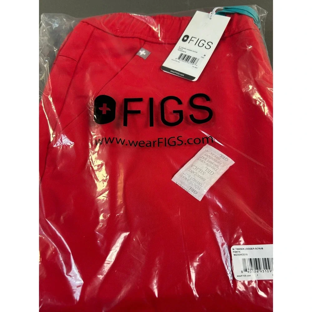 Figs Tansen Jogger Scrub Pants Mens Medium Red M23SW2016 FIONx Stretch Medical